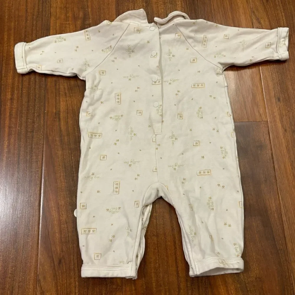 Classic Pooh Vintage Winnie the Pooh Disney beige embroidered jumpsuit